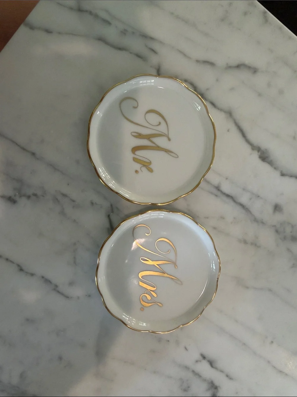 Mr. & Mrs. Gold Herend Dishes